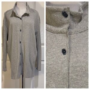 NWT! Fitigues grey thermal unisex cardigan